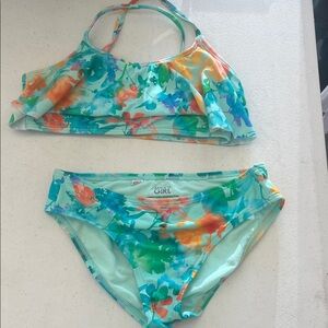 Athleta Colorful Floral Kids Bikini